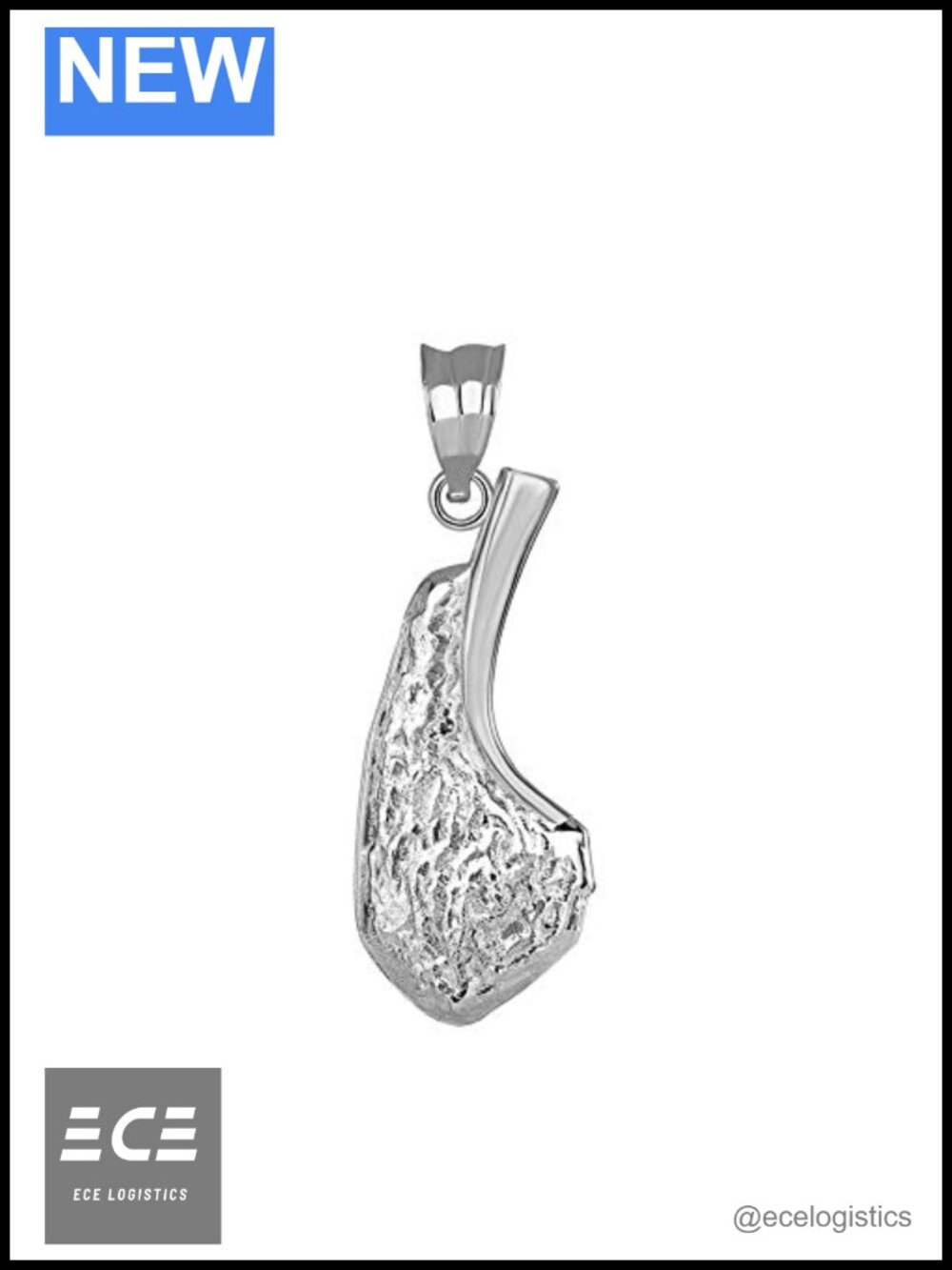 Sterling Silver Lamb Chop Charm Pendant Food Jewelry